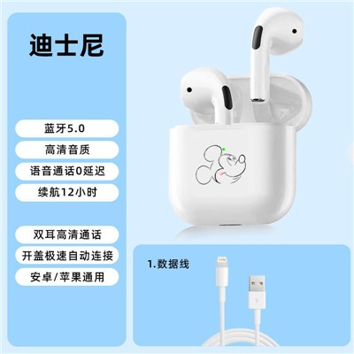 迪士尼無線藍(lán)牙入耳式耳機(jī)卡通迷你可愛風(fēng)
